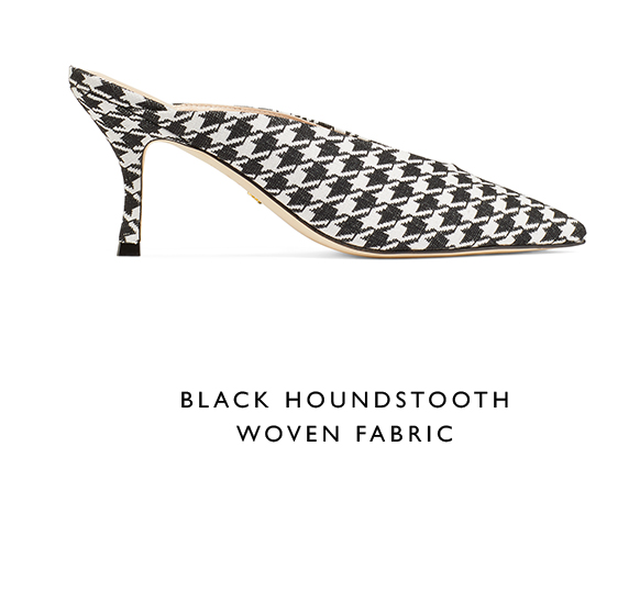 BLACK HOUNDSTOOTH WOVEN FABRIC