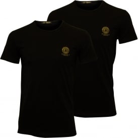 2-Pack Iconic Crew-Neck T-Shirts, Black