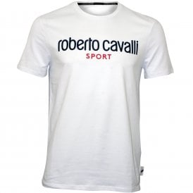 Sport Logo Crew-Neck T-Shirt, White