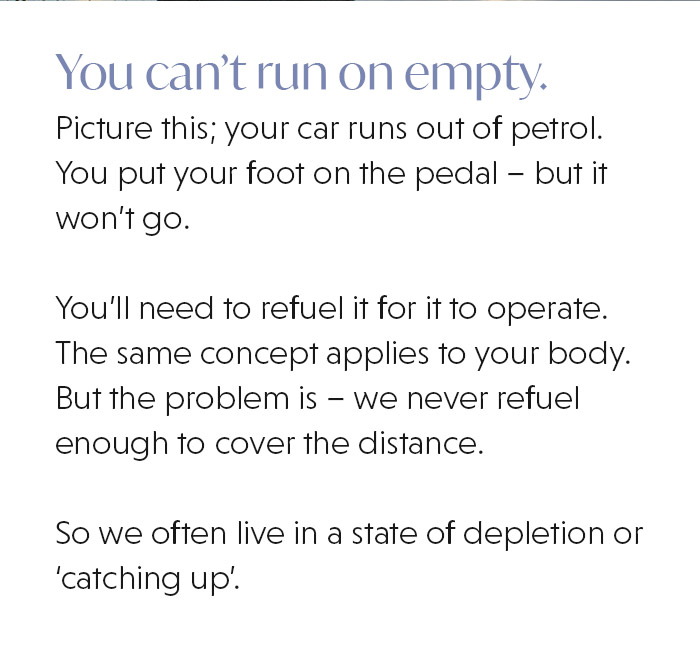 You can't run on empty