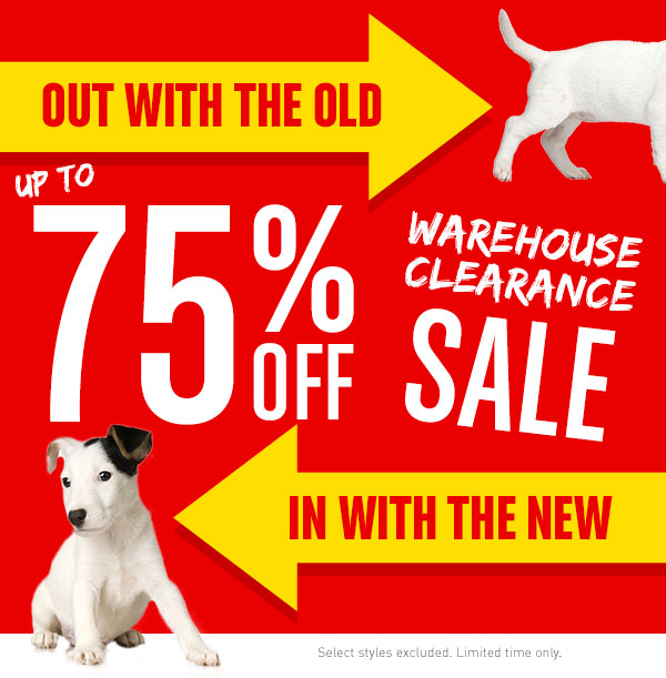 Up to 75% Off Warehouse Clearance