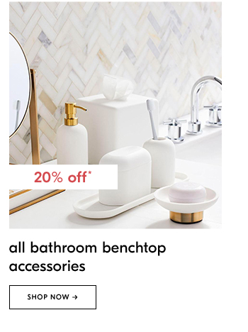 all bathroom benchtop accessories. shop now