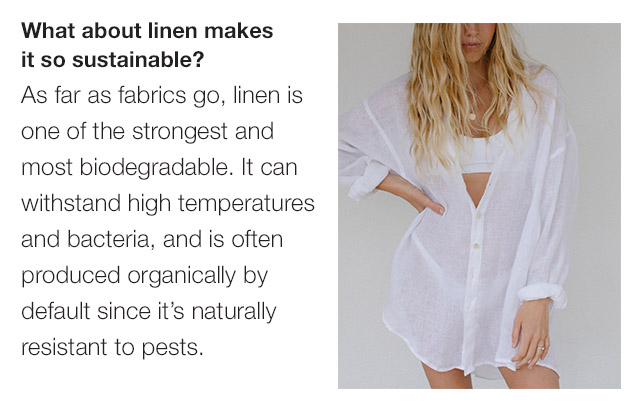 What about linen makes it so sustainable?
