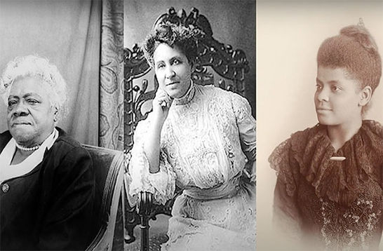 Mary McLeod Bethune, Mary Church Terrell and Ida B. Wells. Archival images of Black suffragettes.