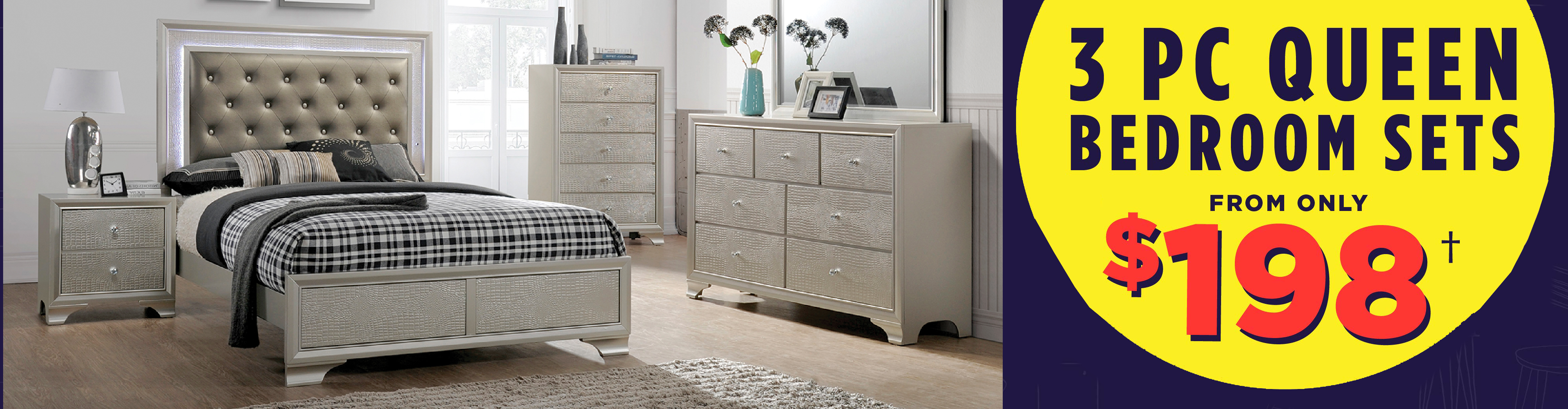 3-pc. Queen Bedroom Sets from only $198!