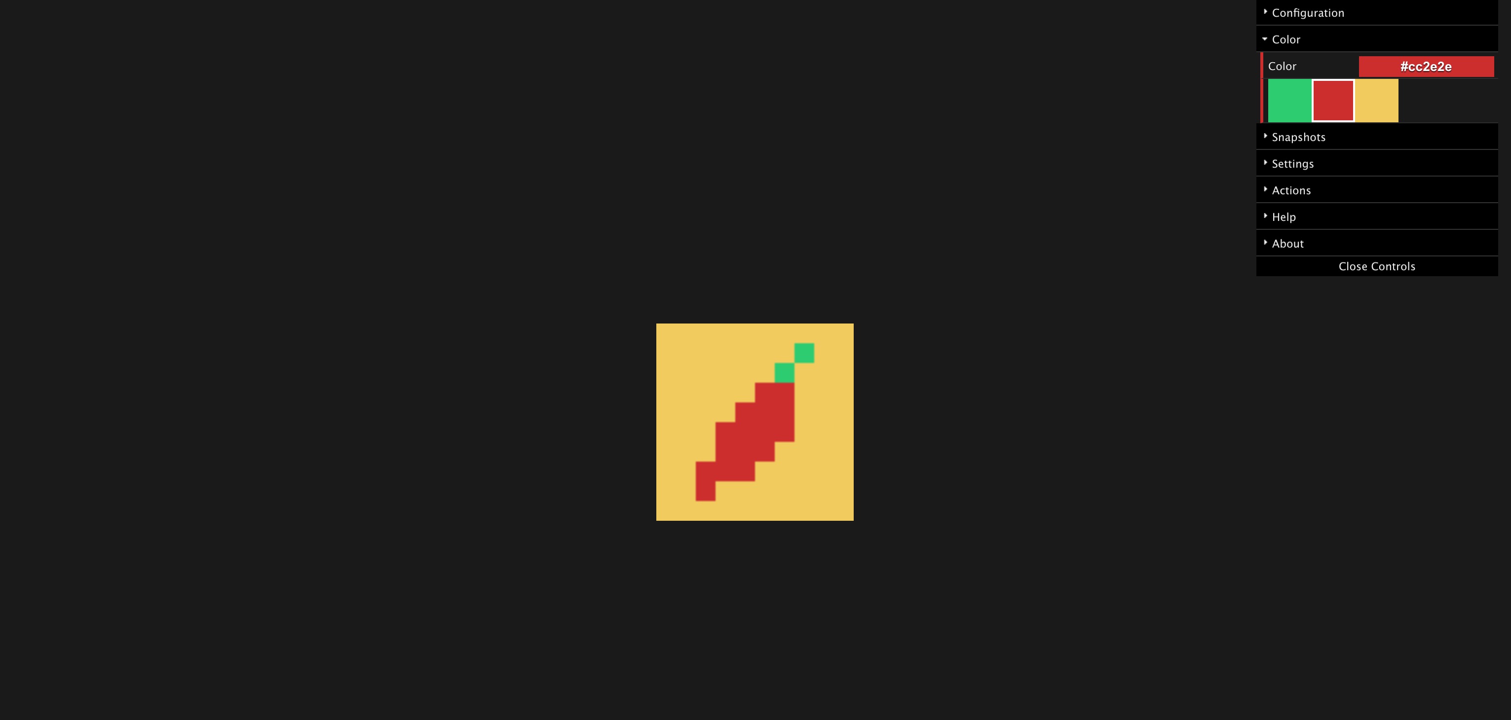 A pixel generated version of the piccalilli pepper logo