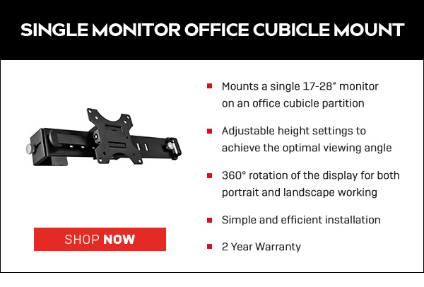 Single Monitor Office Cubicle Mount