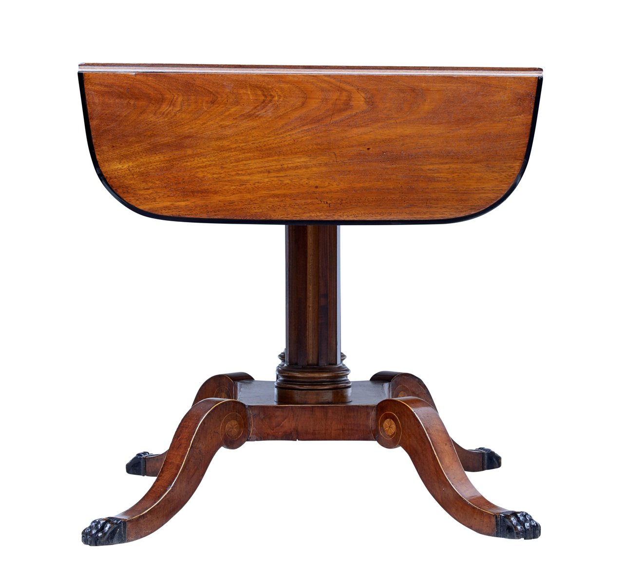 Image of Antique Mahogany Inlaid Sofa Table