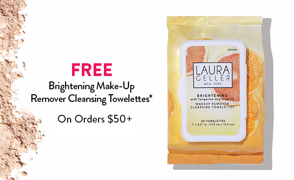 Make-Up Remover Cleansing Towelettes Brightening - with Tangerine and Licorice