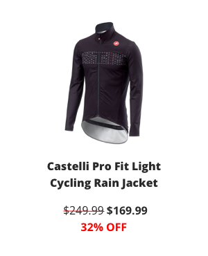 castelli pro fit light cycling rain jacket