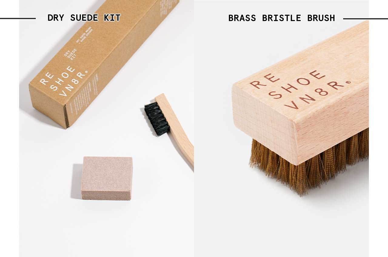 Dry Suede Kit | Brass Bristle Brush