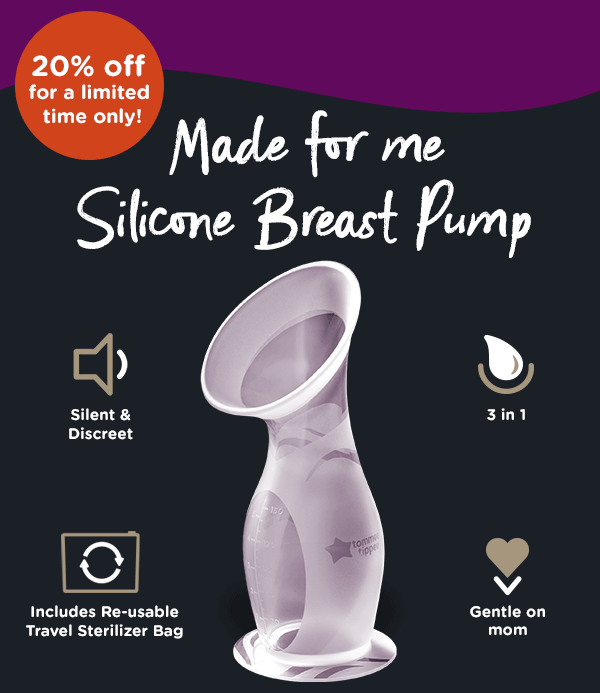 Made for me - Silicone Breast Pump - 20% off for a limited time only!