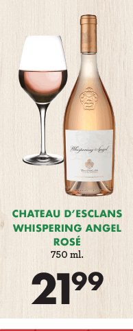Chateau D''Esclans Whispering Angel Rose 750ml,  $21.99