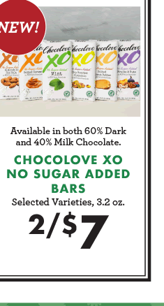 Chocolove XO No Sugar Added Bars - 2 for $7