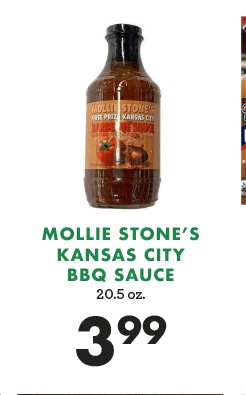 Mollie Stone''s Kansas City BBQ Sauce 20.5oz. - $3.99