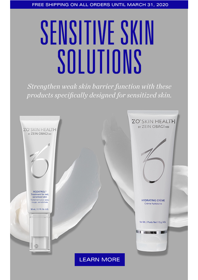 SENSITIVE SKIN SOLUTIONS. Strengthen weak skin barrier function with these products specifically designed for sensitized skin.