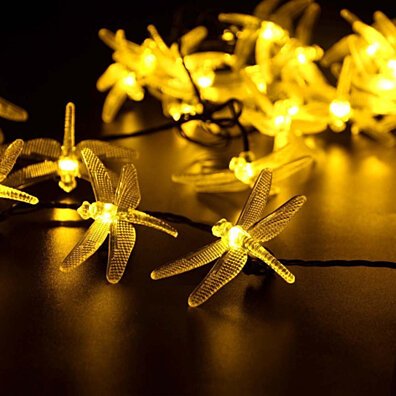 Solar Powered Firefly LED Twinkle String Lights