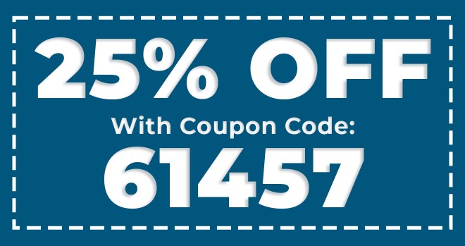 25% Off with Coupon Code 61457