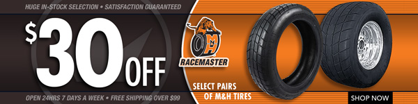 Save $30 on a Pair of M&H Drag Radial Tires