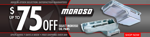 Save up to $75 on Moroso Oil Pans