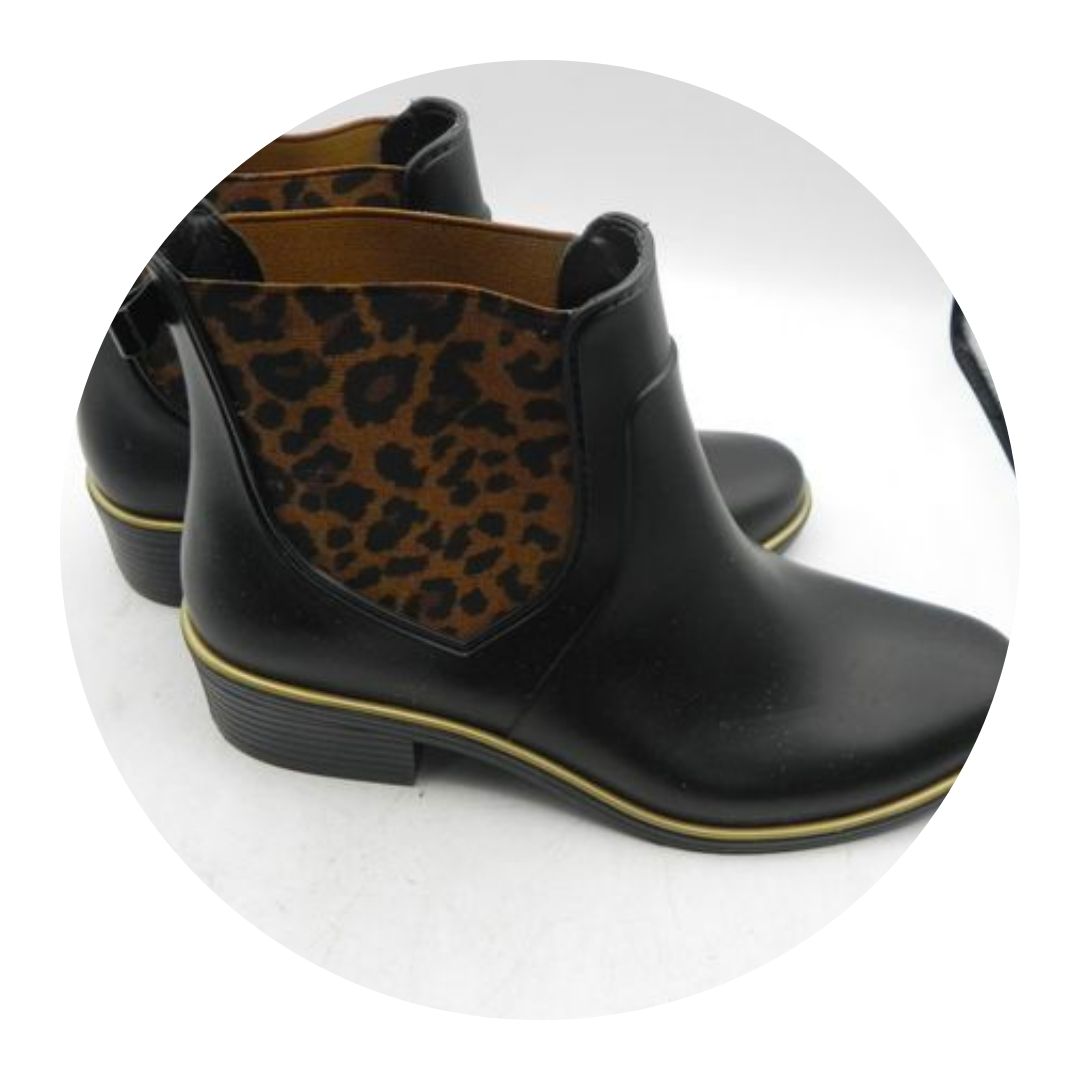 Kate Spade Black & Cheetah Print Boots