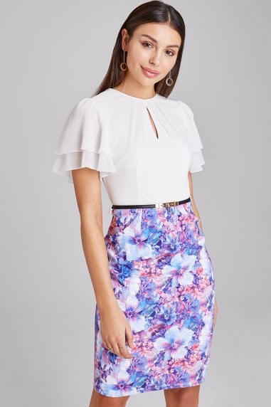 Theale Floral-Print Belted Dress