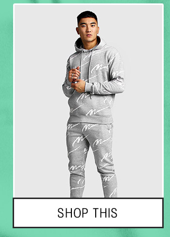 ALL OVER MAN PRINTED HOODED TRACKSUIT