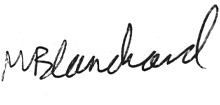 Matt Blanchard signature