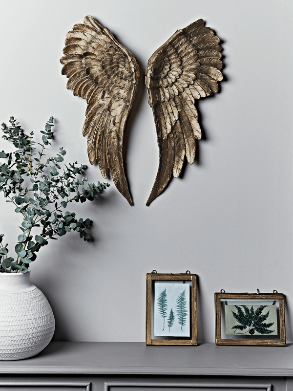 Antique Gold Angel Wings