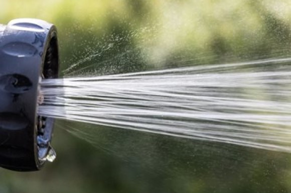hose spraying water