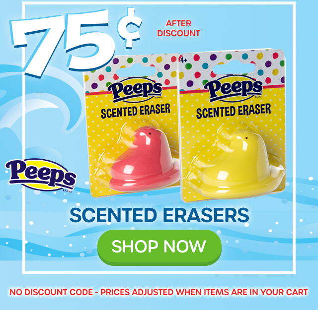 $0.75 - PEEPS Scented Erasers - SHOP NOW