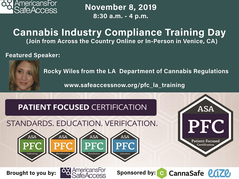 PFC Cannabis Industry Compliance Training, Nov 8