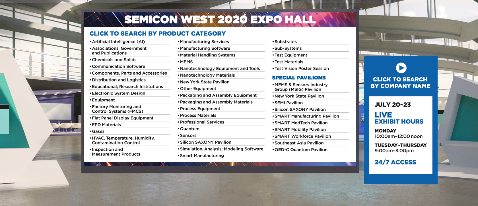 Virtual SEMICON West 2020 Expo Hall Preview