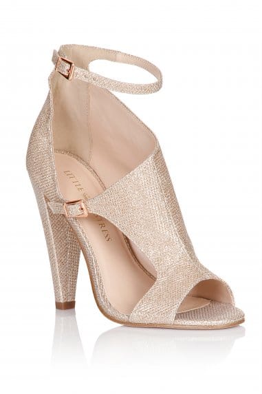 Nude Glitter Cut Out Shoes