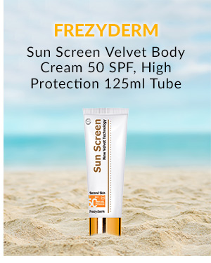 FREZYDERM Sun Screen Velvet Body Cream 50 SPF, High Protection 125ml Tube