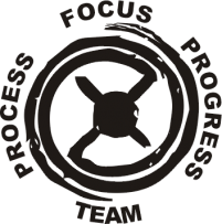 Focus Wheel logo black on clear smaller
