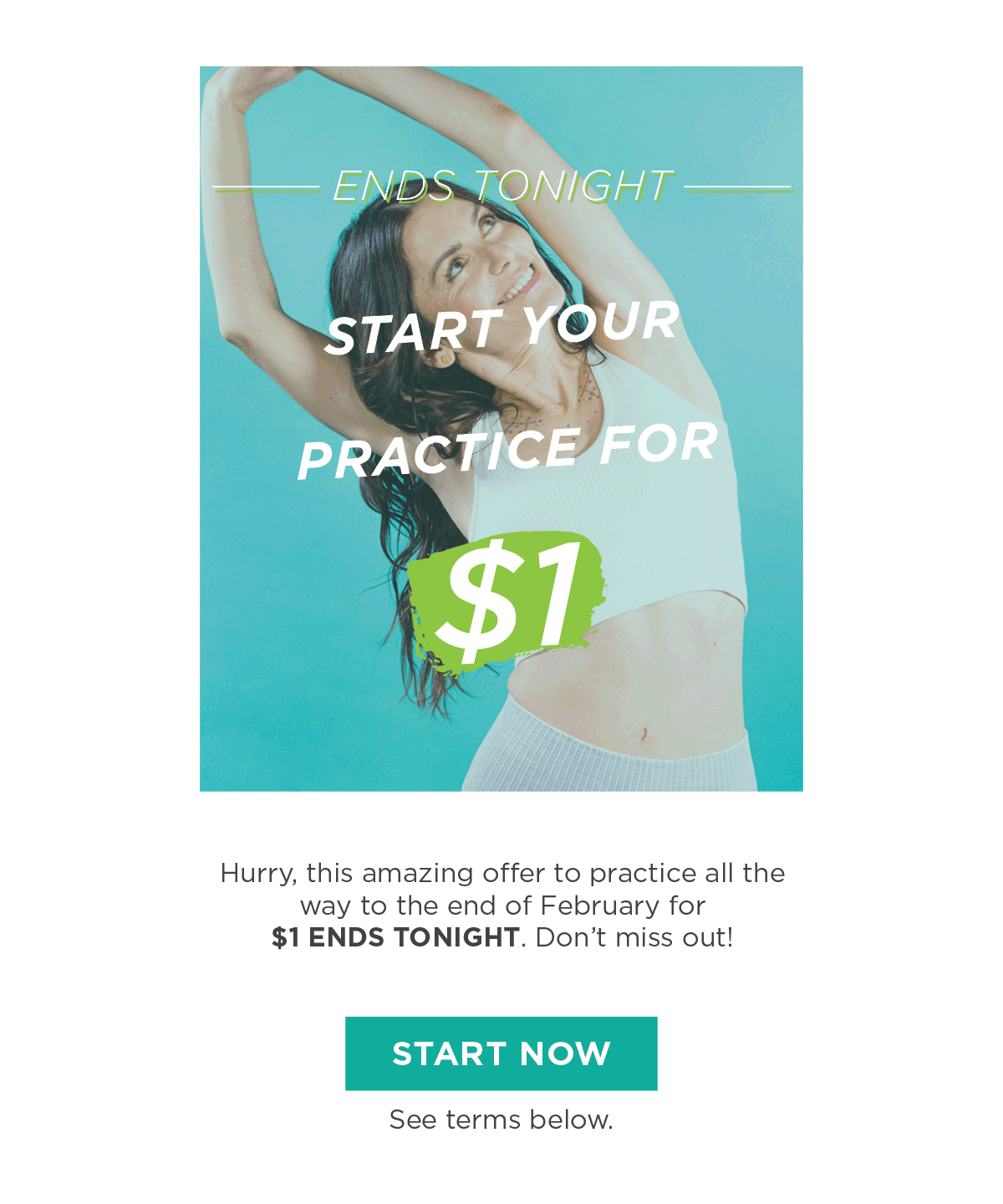 Start your practice for $1