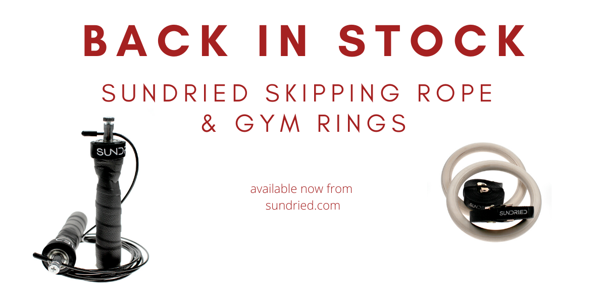 Sundried Skipping Rope And Gym Rings Back In Stock