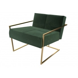 Luxe - Upholstered Velvet Armchair In Various Colours With Frame Finish Options