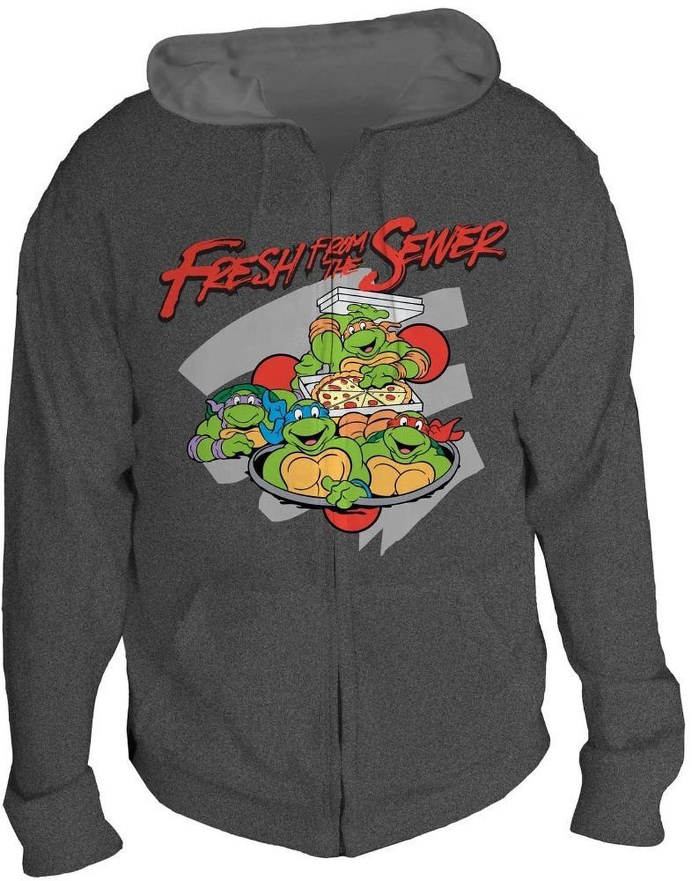 Image of TMNT Fresh from the Sewer Gray Hoodie