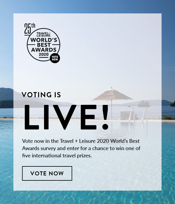 The Sagamore is nominated in T+L World's Best Awards 2020