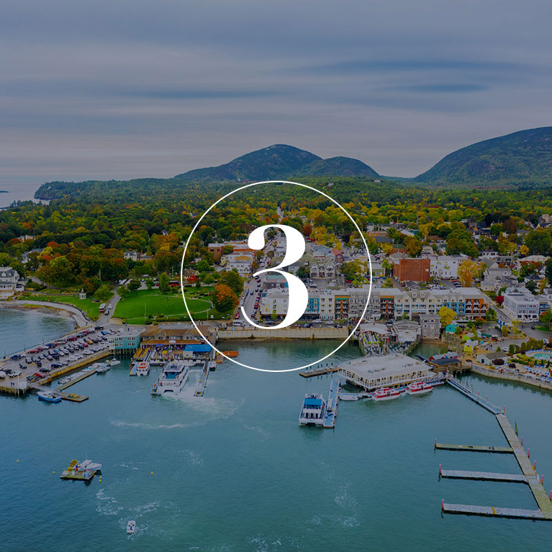 Image of a dock with the subtitle: Things to Do in Bar Harbor