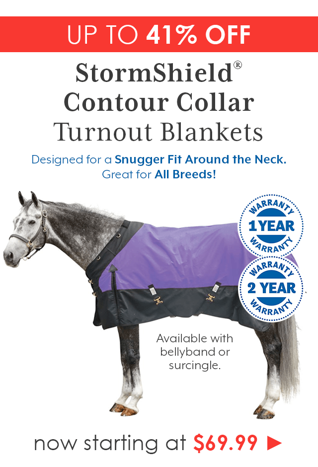 StormShield Contour Collar Turnout Blankets now starting at $69.99