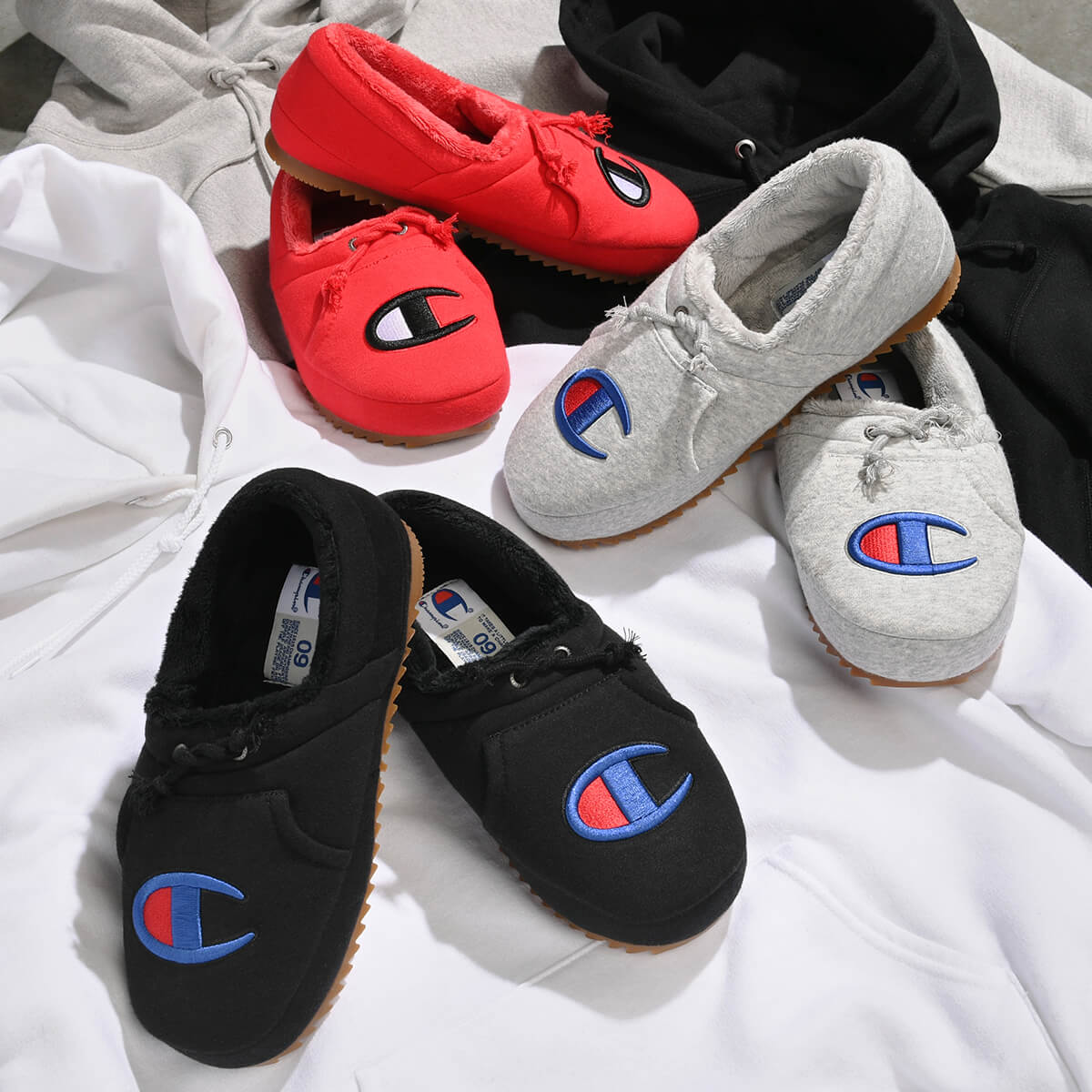 CHAMPION NEW ARRIVALS FEAT. PLUSH SLIPPERS AND MORE
