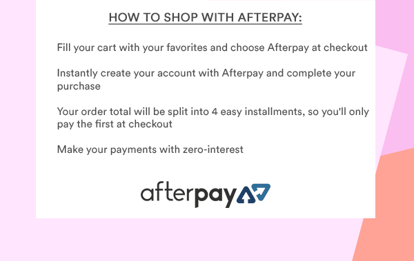 HOW TO SHOP WITH AFTERPAY