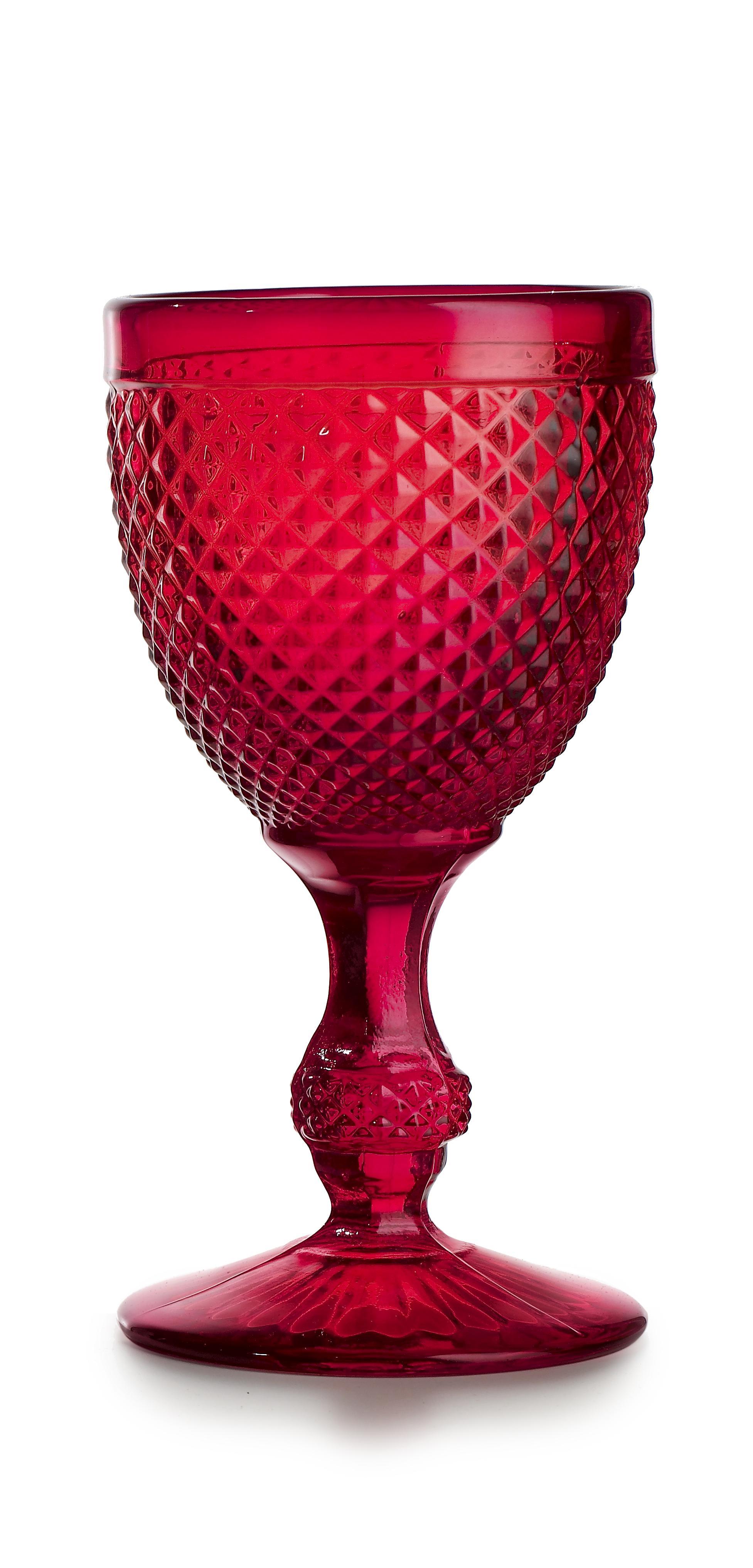 Image of Vista Alegre Red Bicos Water Goblets Set of 4