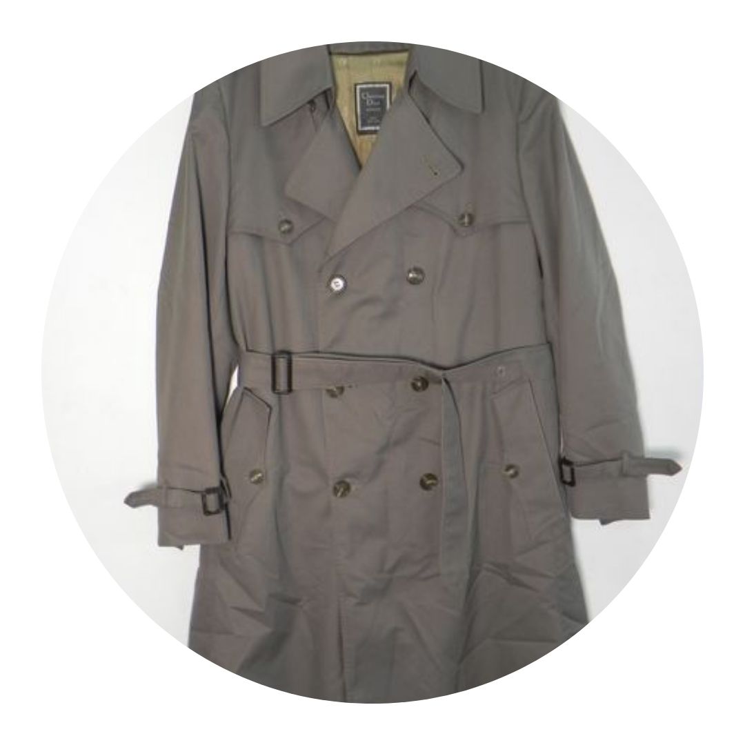 Christian Dior Monsieur Trench Coat Taupe 42l