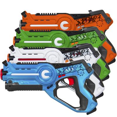 Set of 4 Infrared Laser Tag Blasters for Kids & Adults w/ 4 Settings
