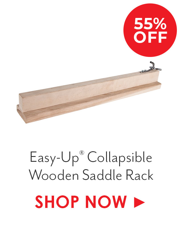 Easy-Up Collapsible Wooden Saddle Rack