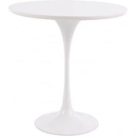 White Tulip Style Circular Side Table